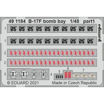 Plastikový model B-17F bomb bay 1/48 recommended for HKM - Eduard 491184