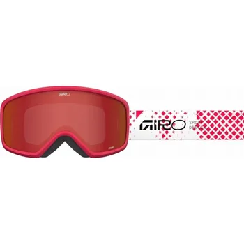 Giro Dětské zimní brýle GIRO STOMP RED FENCE (OTG) (válcové) (s jantarově červenými skly S2 19-42%)