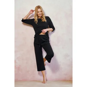 Dámské pyžamo Dámské dlouhé pyžamo Melania černé, černá XL i170_3445-XL-01 A/W 25-26