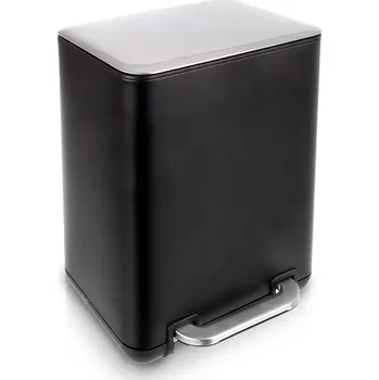 Odpadkový koš Koš na odpad s pedálem, nerez, černý, 20 l
