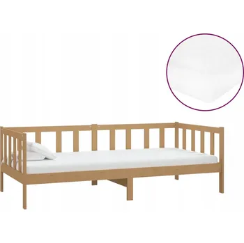 Postel Denní lenoška z borovice, medově hnědá, 203 x 98 x 66 cm s matrací 90 x 200 cm