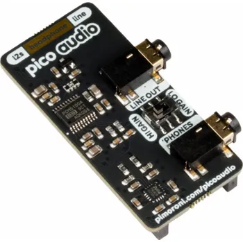 Sluchátka PiMoroni Pico Audio Pack - linkový výstup a zesilovač pro sluchátka