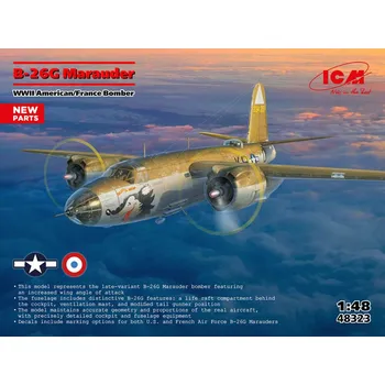 Plastikový model B-26G Marauder American / France Bomber WWII - ICM 48323