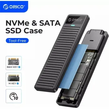 Orico Externí SSD box M.2 (PCIE/NVMe) USB 3.2 Gen2 Type-C 10Gbps hliníkový - černý (PRM2-C3-BK-BP)