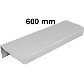 Nábytkové kování Nábytková úchytka hranová zaoblená C12 R9 hliník L-600 mm