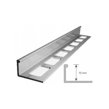 soklová lišta Lišta TCP hliníková 2,5 x 15 délka 250cm stříbrná
