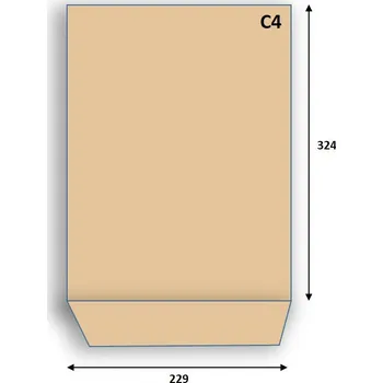 Obálka Obálka bez okénka C4 (229 x 324 mm) hnědá 1 ks