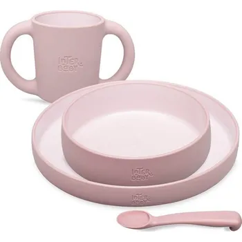 dětská miska Interbaby Jídelní set Růžový