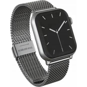 Chytré hodinky Swissten BURGA Metal Mesh Elegance pro Apple Watch 38/40 mm (stříbrná)