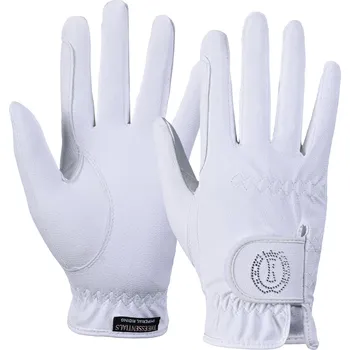 Jezdecké rukavice Imperial Riding Rukavice Crystal Essentials Imperial Riding, bílé M