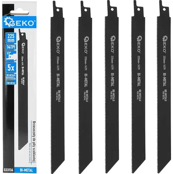 Pilový plátek Pilové plátky do ocasky na kov 225 mm, 14 TPI, bimetal, sada 5 ks - GEKO G33136