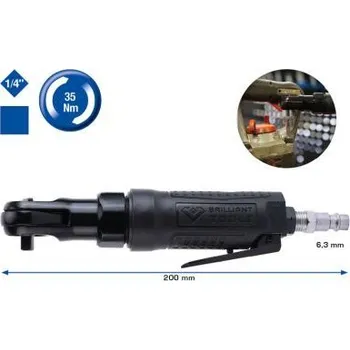 Nářadí pro automobil Ráčnový šroubovák (stlačený vzduch) Brilliant tools BT160601