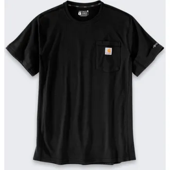 Pánská móda Carhartt Černé tričko Force Mid Pocket