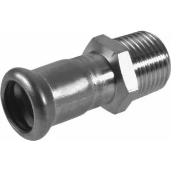 rozdělovač topení KAN-therm Spojka PRESS s vnějším závitem INOX 76x2 1/2 - 620475.9