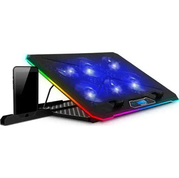 Počítač EVOLVEO Ania 9, chladící podložka pod notebook, 6x ventilátor, RGB obvodové podsvícení