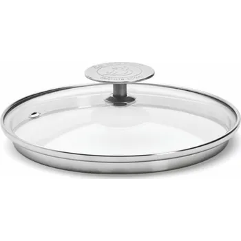Poklice Poklice na hrnce de Buyer, 3428.16 ALCHIMY, průměr 16 cm, skleněná, hrana z nerezové oceli, hluboký lem