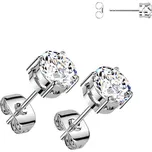 NUBIS® Titanové náušnice s moissanity 6,5mm (2x1ct) - TM027