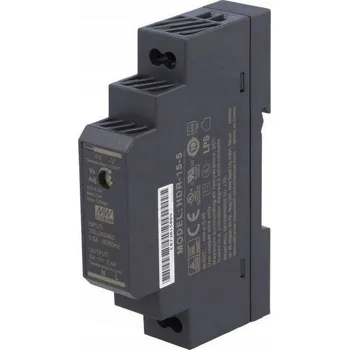 modulární přístroj a rozvaděč Napájecí zdroj na DIN 15W 24V MEAN WELL HDR-15-24