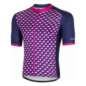 Sport RH+ Cyklistický dres zeroPassion TMAVĚ MODRÝ/FUKSIA - M