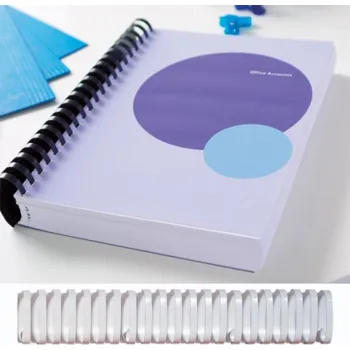 Vázací hřbet Fellowes Plastové oválné páteřní lišty 45 mm bílé, 50 ks (5349802)