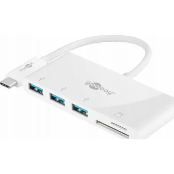 USB hub Goobay Víceportový adaptér USB-C na 3x USB-A, čtečka karet | 40759