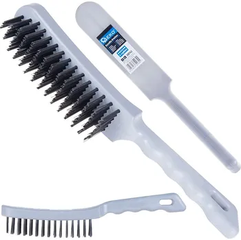 Drátěný kartáč Kartáč ocelový, 6 řad, plastový, Geko G00742