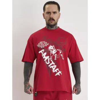 Pánské tričko Pánské triko Amstaff Narek red velikost: M