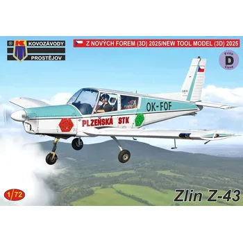 Plastikový model Zlín Z-43 - Kovozávody Prostějov