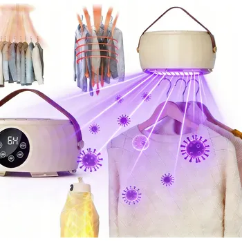 Sušák na prádlo ELEKTRICKÁ SUŠÁK NA PRÁDLO UV SKLÁDACÍ TURISTICKÁ PŘENOSNÁ 650W ČASOVAČ