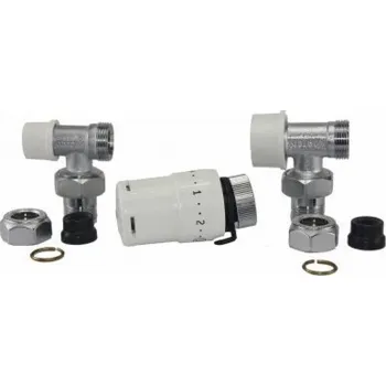 Hlavice pro radiátor Arco Sada rohových ventilů TEIDE TERMO PLUS pro měděné trubky, termostatická hlavice M28 (501215+880030+507255+C4380)