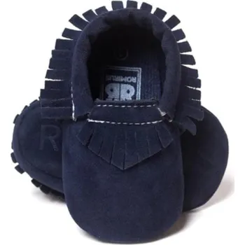 Dívčí obuv Dětské capáčky s třásněmi tmavě modrá 6-12 měsíců