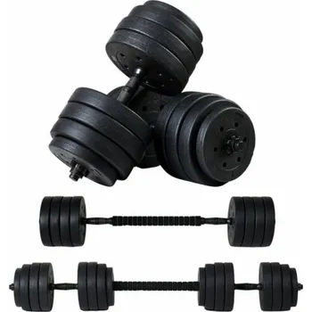 Funfit Asfaltové činky 40 kg sada 4 v 1 + rukojeti