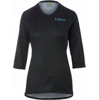 Dámská móda Giro Dámské tričko ROUST JERSEY 3/4 rukáv černé s květinovým vzorem vel. J (DWZ)