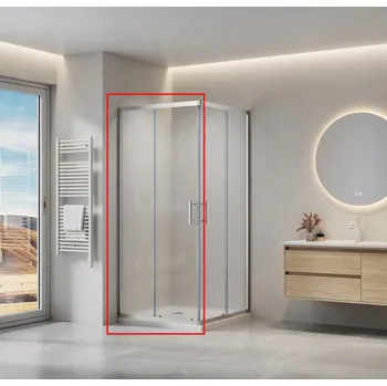 Erga Tucson, sprchové dveře ke sprchovému koutu Tucson, 100x190 cm, 6mm čiré sklo, chromový profil, ERG-S02-TUCSON-D100-CL-CR