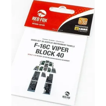 Plastikový model F-16C&nbsp;Block&nbsp;40&nbsp;Viper&nbsp;(for&nbsp;Academy&nbsp;kit) - Red Fox Studio RFSQS-32120