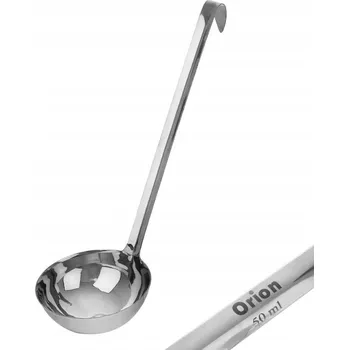 Naběračka NABĚRAČKA OCELOVÁ NEREZOVÁ KUCHYŇSKÁ LŽÍCE NA NABÍRÁNÍ POLÉVKY OMÁČKY 45 ML 26 CM