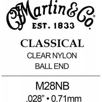 Struna pro kytaru a smyčcový nástroj Jednotlivá struna E1 pro klasickou kytaru Martin M28NB