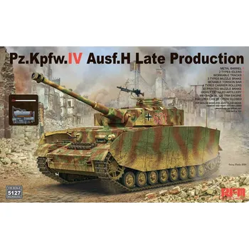 Plastikový model Pz.Kpfw.IV Ausf.H Late Production with Workable Tracks - Rye Field Model 5127