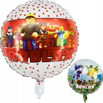 Balónek Fóliový balónek ROBLOX GAMINGOVÝ KULATÝ OBOUSTRANNÝ 45 CM k narozeninám, na heliové plnění