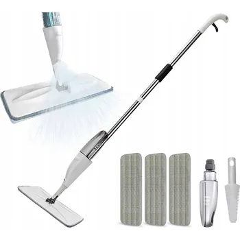 mop PLOCHÝ MOP SE SPREJEM, DÉLKA 125 cm, NÁDRŽKA 350 ml + 3 NÁHRADNÍ HLAVICE Z MIKROVLÁKNA