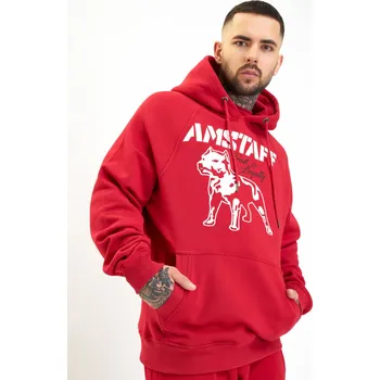Pánská mikina Pánská mikina Amstaff s kapucí Logo 2.0 red velikost: M