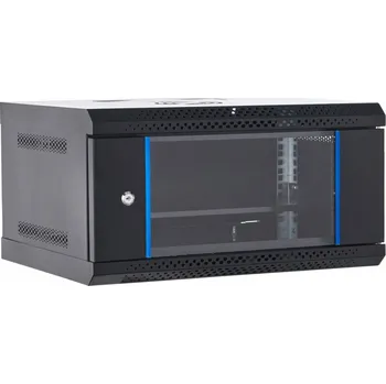 Rozvaděč NetRack Nástěnná serverová skříň RACK 19 6U 400mm ECO-Line černá