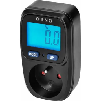 Kalkulačka Orno Wattmetr, kalkulačka energie s podsvíceným LCD displejem, černá