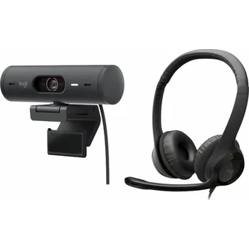 Webkamera Logitech Webkamera Brio 500 Graphite (960-001422) + H390 (981-000406)