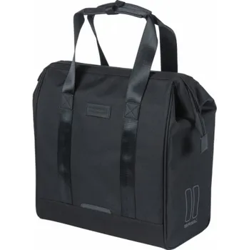 brašna na kolo Basil GRAND BICYCLE SHOPPER 23L městská brašna, systém háků MIK, voděodolná černá (NOVINKA 2026)