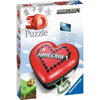 3D puzzle 3D Puzzle: Minecraft Srdce 54 dílků