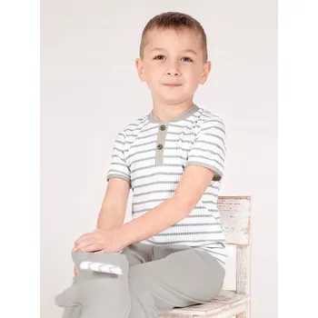 Chlapecké tričko s proužky šedé Nicol, vel. 92