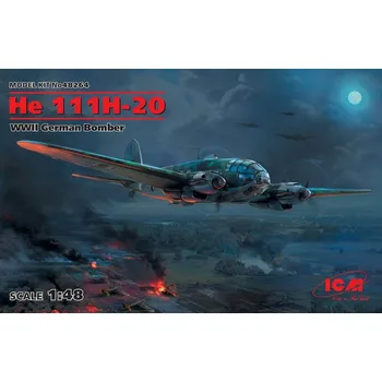 Plastikový model Heinkel He 111H-20 German Bomber (2x camo) - ICM 48264