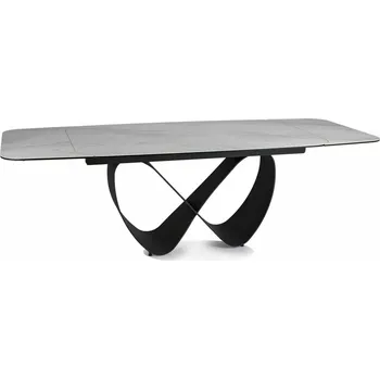 Jídelní stůl Rozkládací jídelní stůl Infinity 160/240 cm bílý mramor/černý