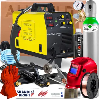 Svářečka Svářečka MAGNUM MIG MAG 170W 230V 160A Pro Pájení a Svařování MMA FLUX Oceli a Hliníku